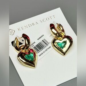 Kendra Scott Ari Gold Puffy Huggies in London Blue